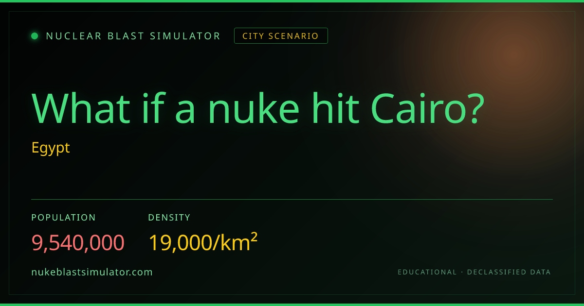 What if a Nuclear Bomb Hit Cairo? Blast Radius & Casualties ...